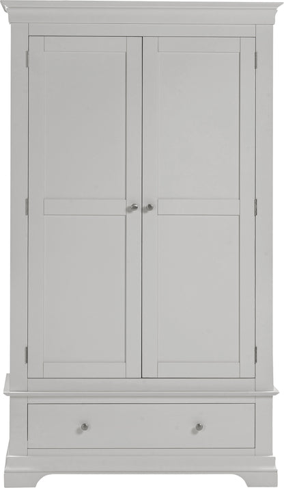 Bordeaux 2 Door Wardrobe - Pebble Grey