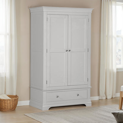 Bordeaux 2 Door Wardrobe - Pebble Grey