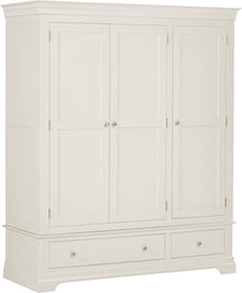 Bordeaux 3 Door Wardrobe - Ivory
