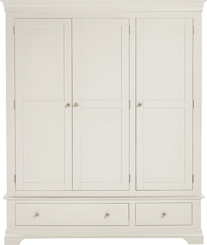 Bordeaux 3 Door Wardrobe - Ivory
