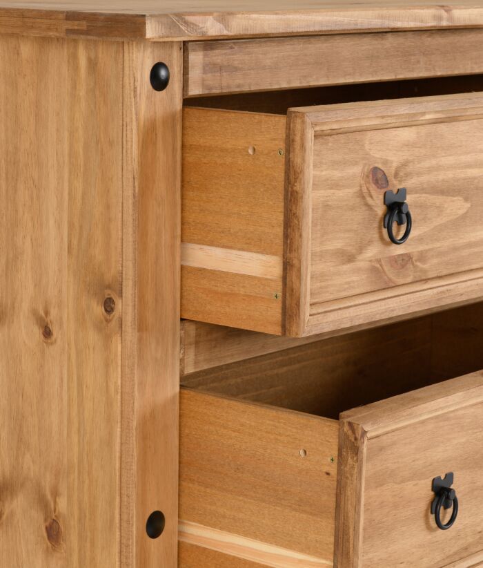 Corona 3 Drawer Chest - Distressed Waxed Pine