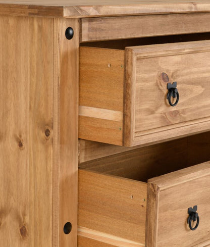 Corona 3 Drawer Chest - Distressed Waxed Pine