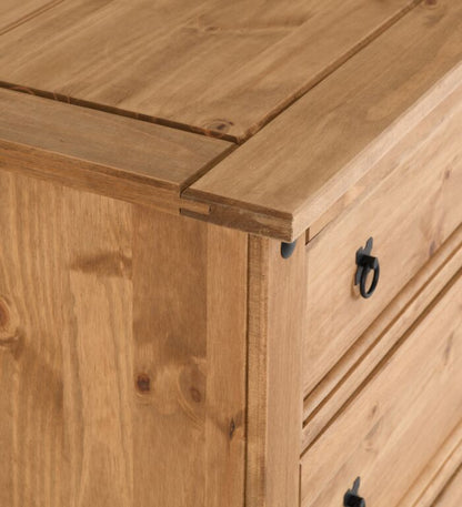 Corona 4 Drawer Chest - Distressed Waxed Pine