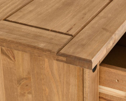 Corona 5 Drawer Narrow Chest - Distressed Waxed Pine