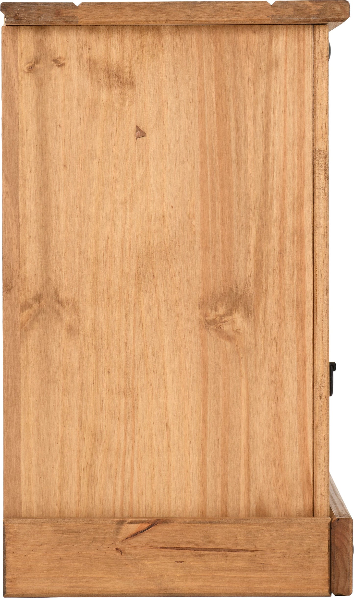 Corona 1 Drawer 1 Door Bedside - Distressed Waxed Pine