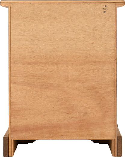 Corona 1 Drawer 1 Door Bedside - Distressed Waxed Pine
