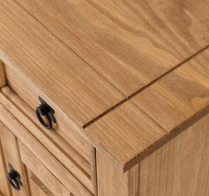 Corona Petite Bedside - Distressed Waxed Pine