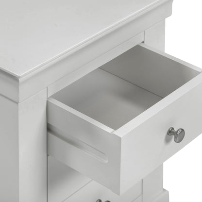 Bordeaux 3 Drawer Bedside - Pebble Grey