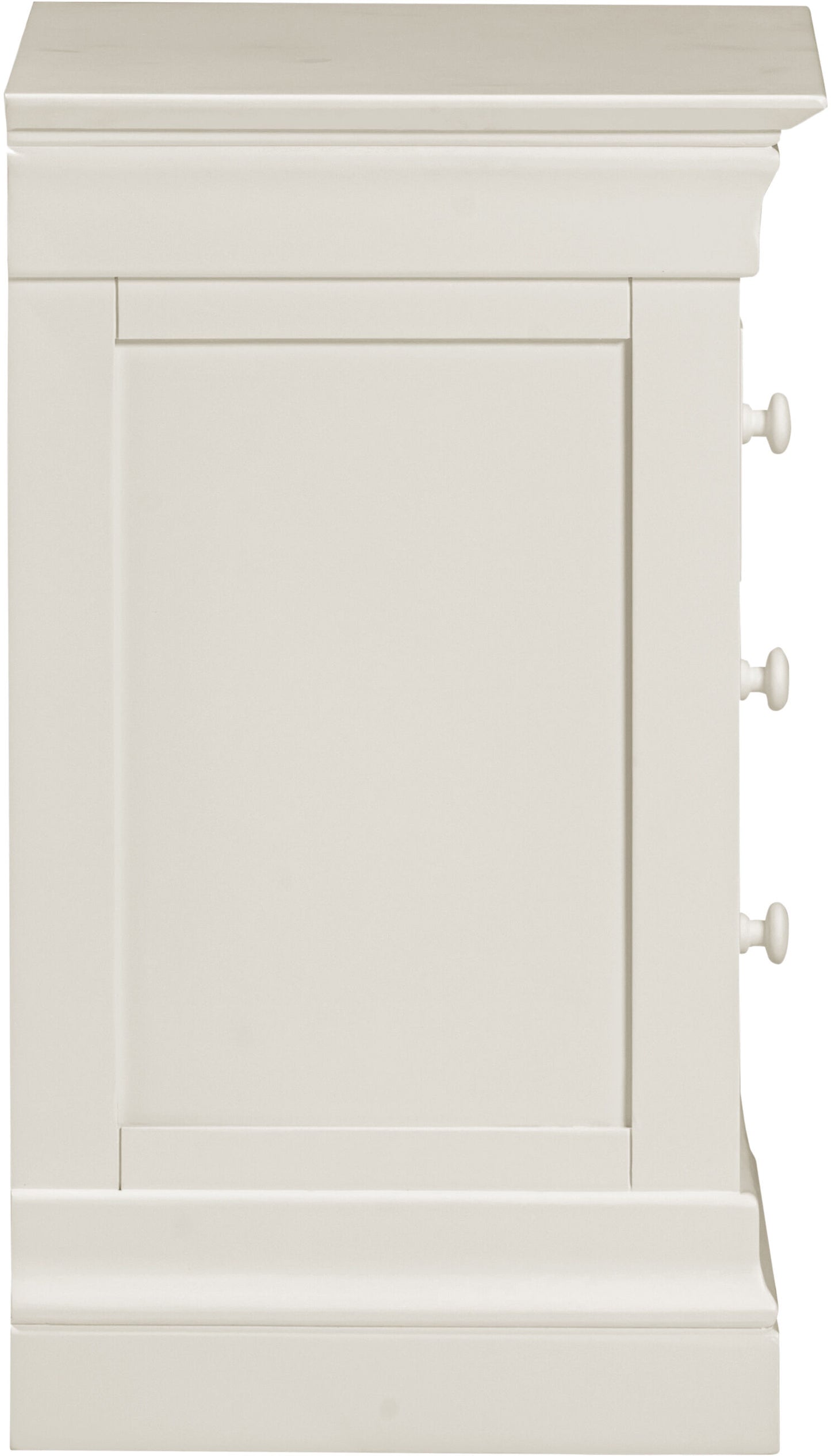Bordeaux 3 Drawer Bedside - Ivory