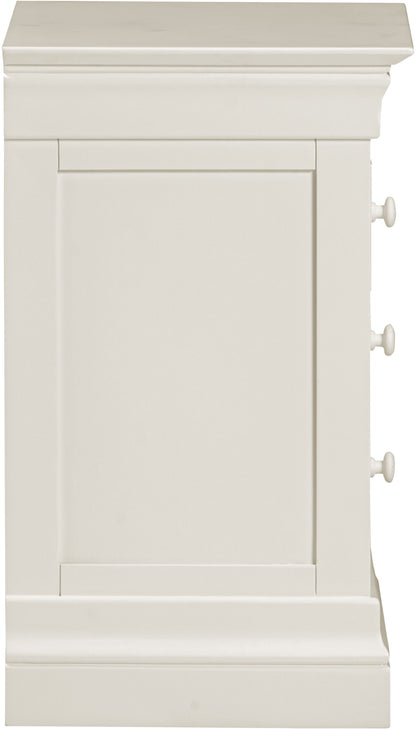 Bordeaux 3 Drawer Bedside - Ivory