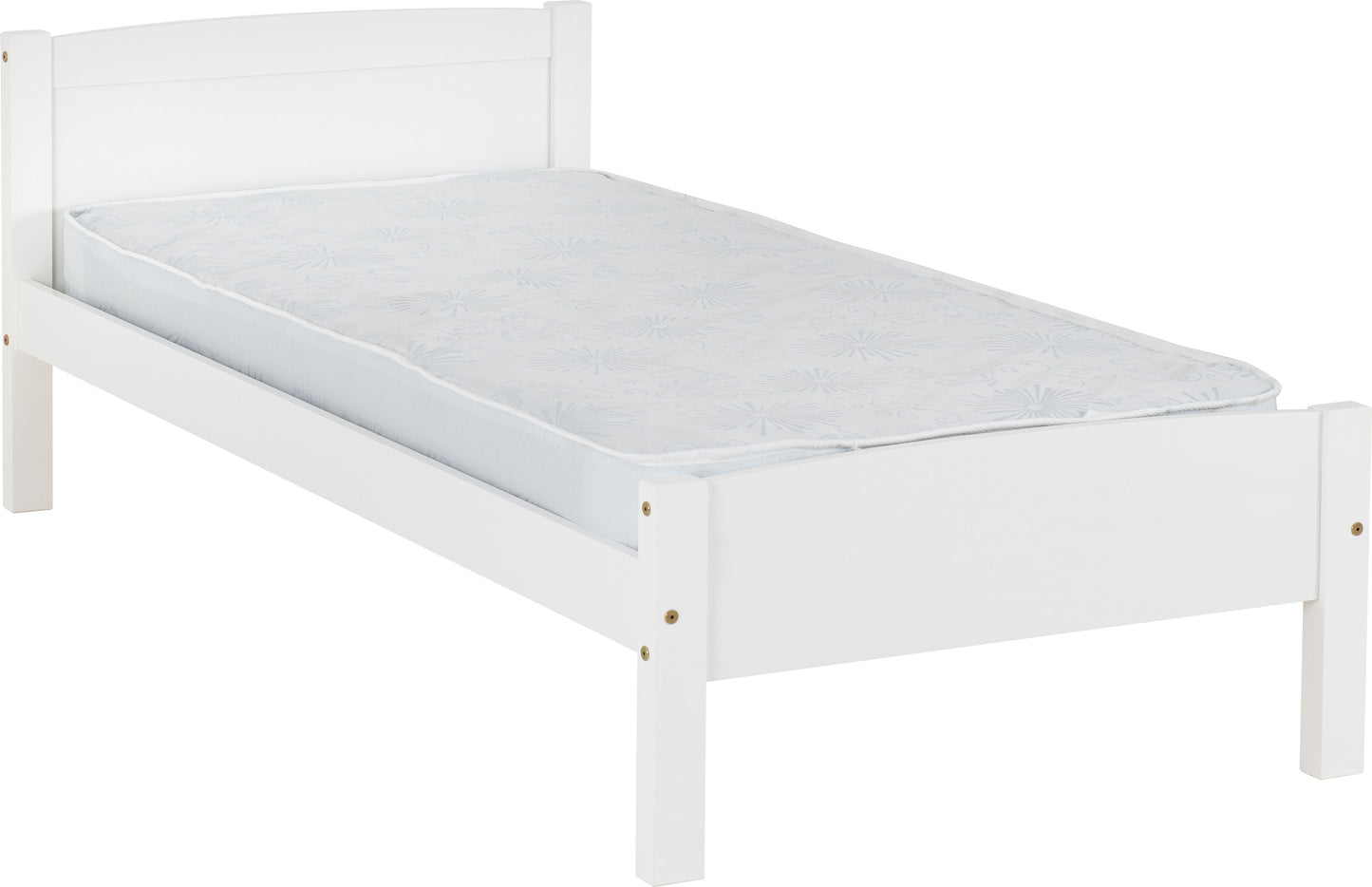 Amber 3' Single Bed - White