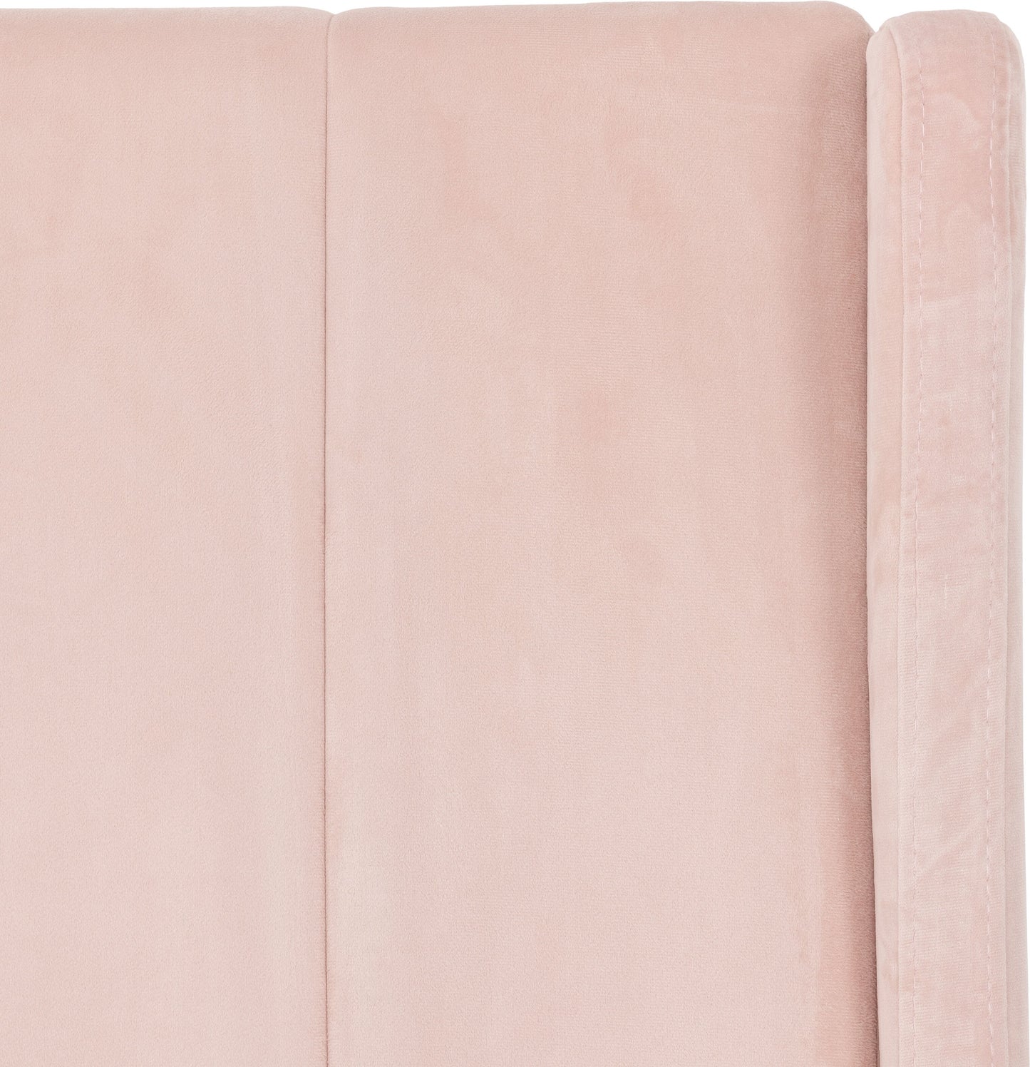 Amelia 3' Single Bed - Pink Velvet Fabric