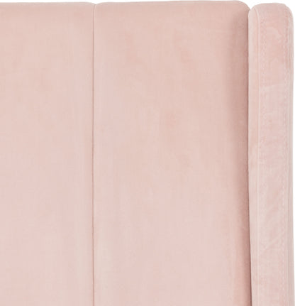 Amelia 3' Single Bed - Pink Velvet Fabric