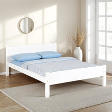 Amber 4'6" Double Bed - White