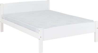 Amber 4'6" Double Bed - White