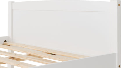Amber 4'6" Double Bed - White
