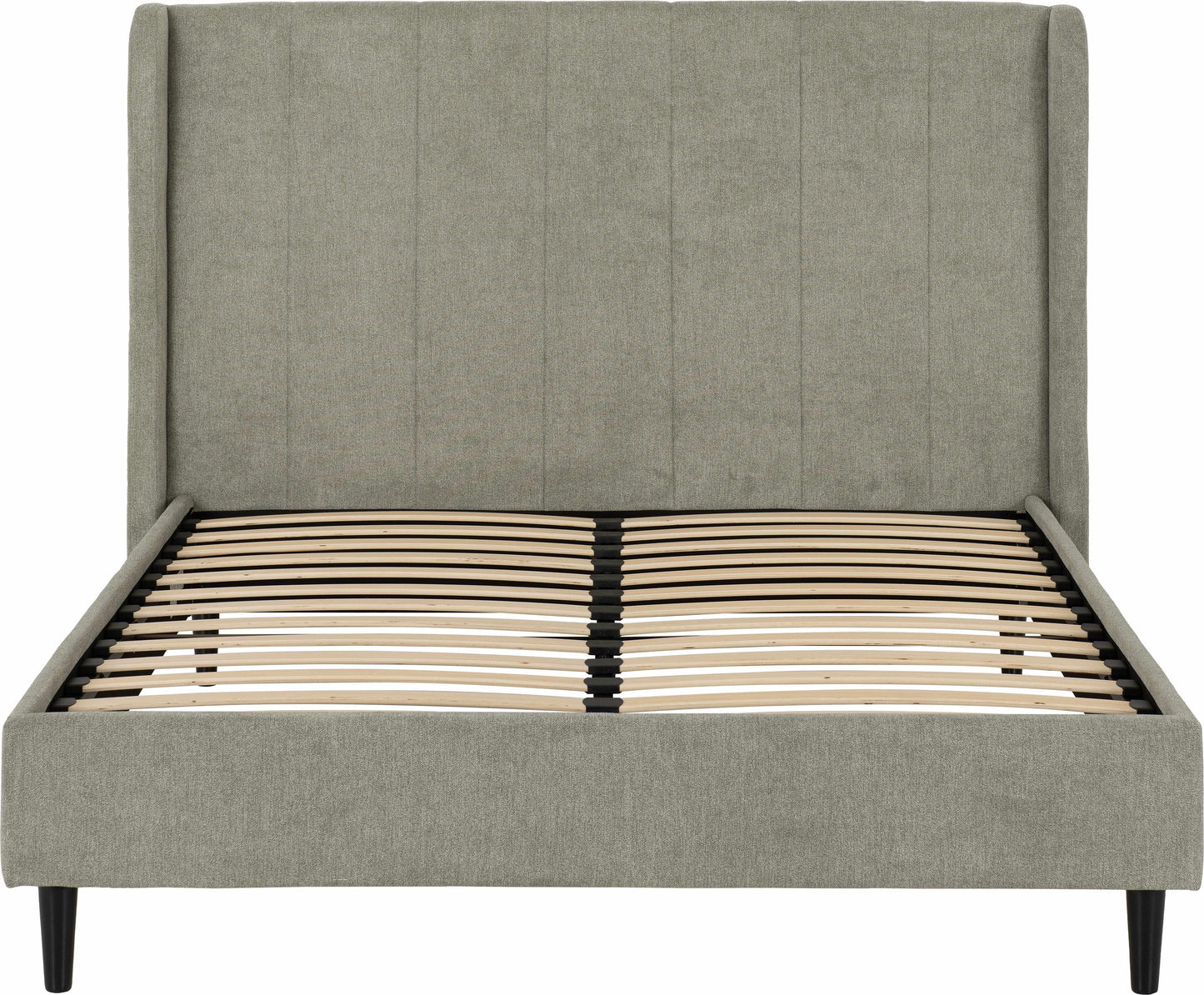 Amelia 4'6" Double Bed - Dark Grey Fabric