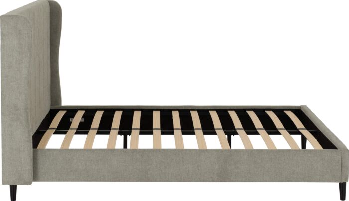 Amelia 4'6" Double Bed - Dark Grey Fabric