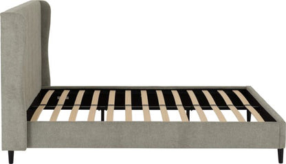 Amelia 4'6" Double Bed - Dark Grey Fabric