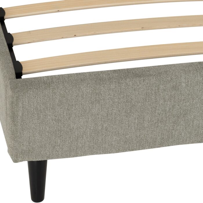Amelia 4'6" Double Bed - Dark Grey Fabric