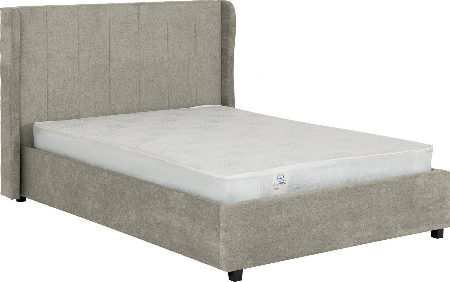 Amelia 4'6" Double Plus Bed - Dark Grey Fabric