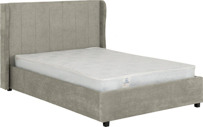 Amelia 4'6" Double Plus Bed - Dark Grey Fabric