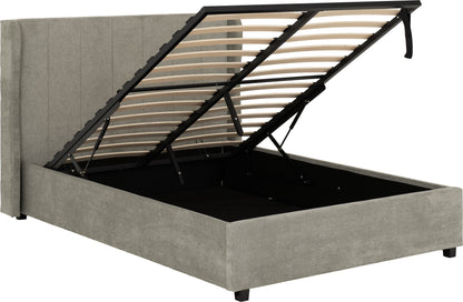 Amelia 4'6" Double Plus Bed - Dark Grey Fabric