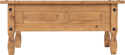Corona 1 Drawer Coffee Table - Distressed Waxed Pine