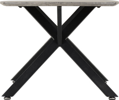 Athens Oval Coffee Table - Concrete Effect