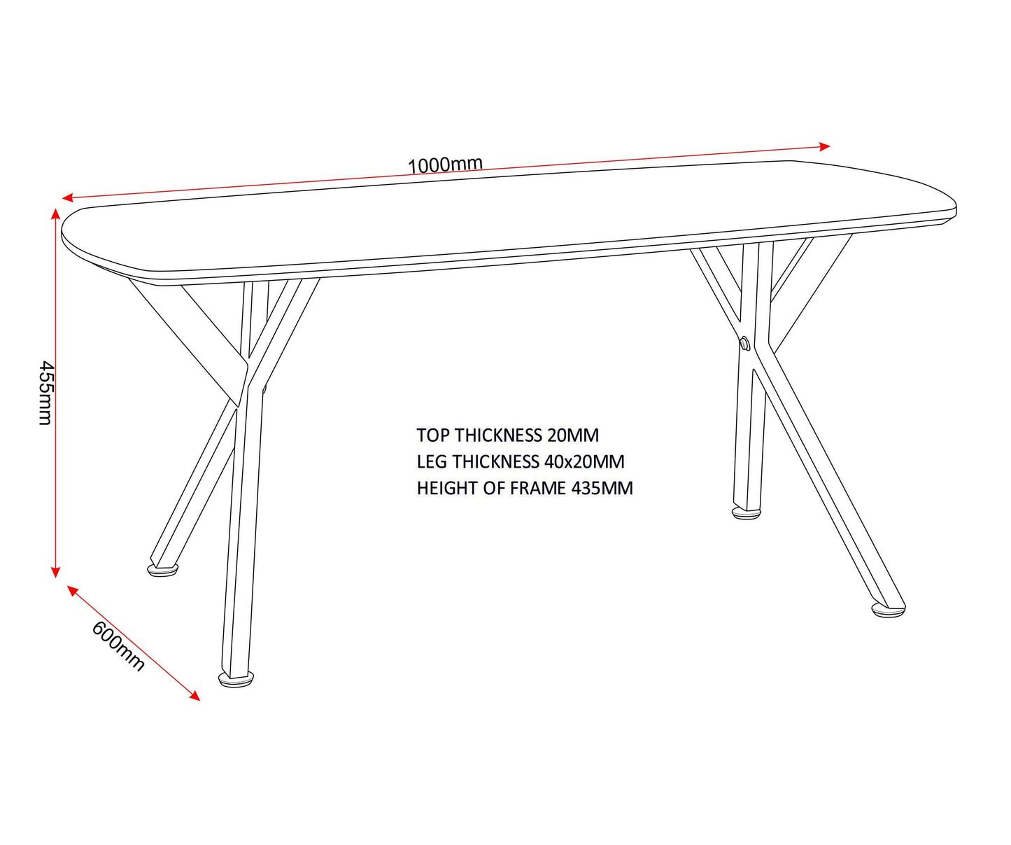 Athens Oval Coffee Table - Concrete Effect