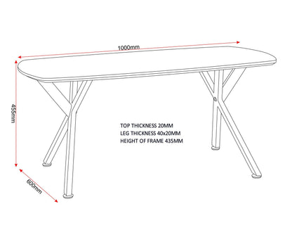 Athens Oval Coffee Table - Concrete Effect