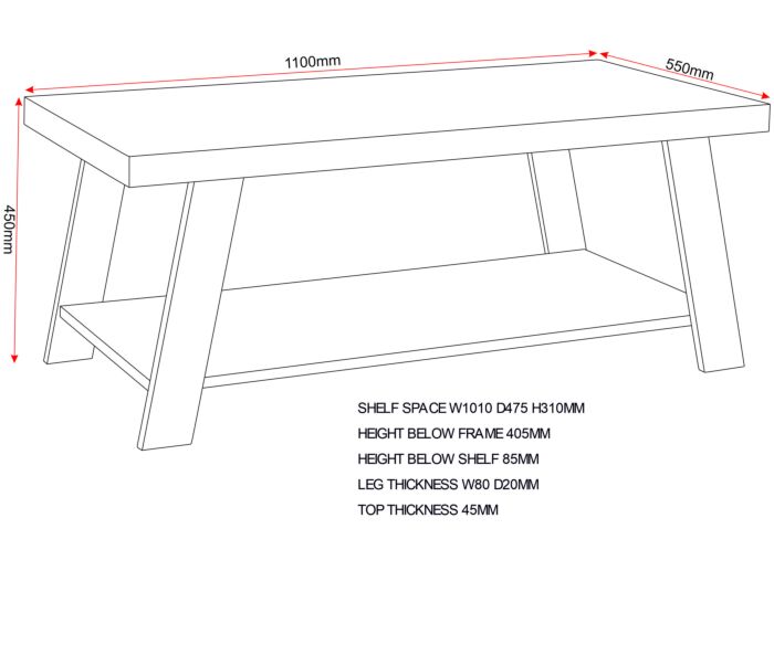Eddie Coffee Table - Grey/Sonoma Effect
