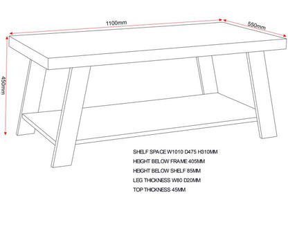 Eddie Coffee Table - Grey/Sonoma Effect