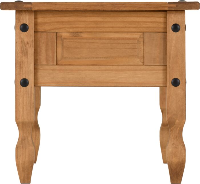 Corona 1 Drawer Lamp Table - Distressed Waxed Pine