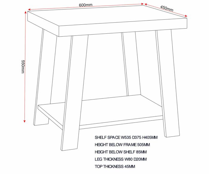 Eddie Side Table - Grey/Sonoma Effect