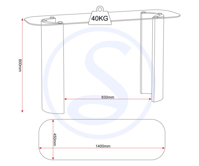 Modena Console Table - Clear Glass/Cream Marble Effect