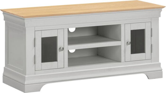 Bordeaux Small TV Stand - Pebble Grey/Oak