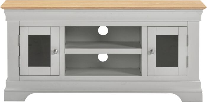 Bordeaux Small TV Stand - Pebble Grey/Oak