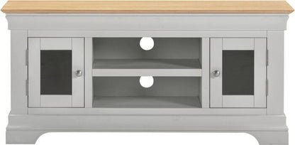 Bordeaux Small TV Stand - Pebble Grey/Oak