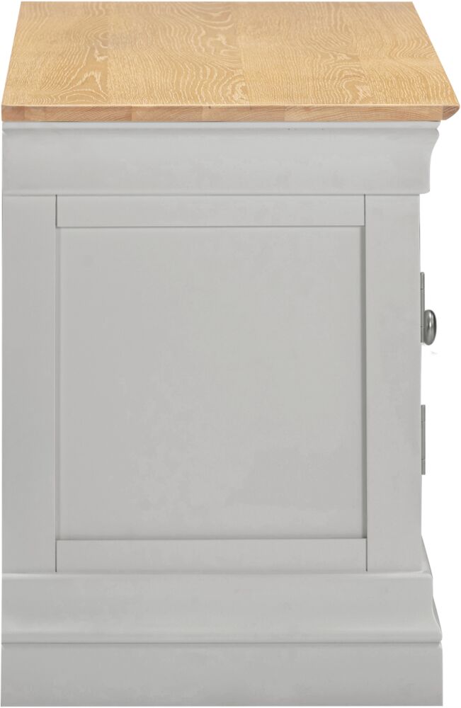 Bordeaux Small TV Stand - Pebble Grey/Oak