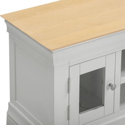 Bordeaux Small TV Stand - Pebble Grey/Oak
