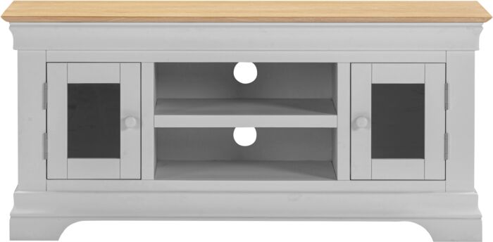 Bordeaux Small TV Stand - Pebble Grey/Oak