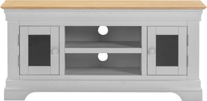 Bordeaux Small TV Stand - Pebble Grey/Oak