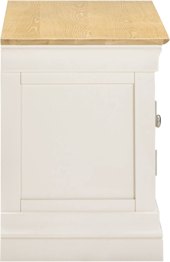 Bordeaux Small TV Stand - Ivory/Oak