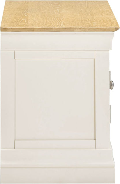 Bordeaux Small TV Stand - Ivory/Oak