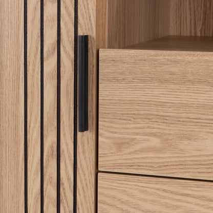 Tessa 1 Door 2 Drawer Bookcase Unit - Natural Oak Effect