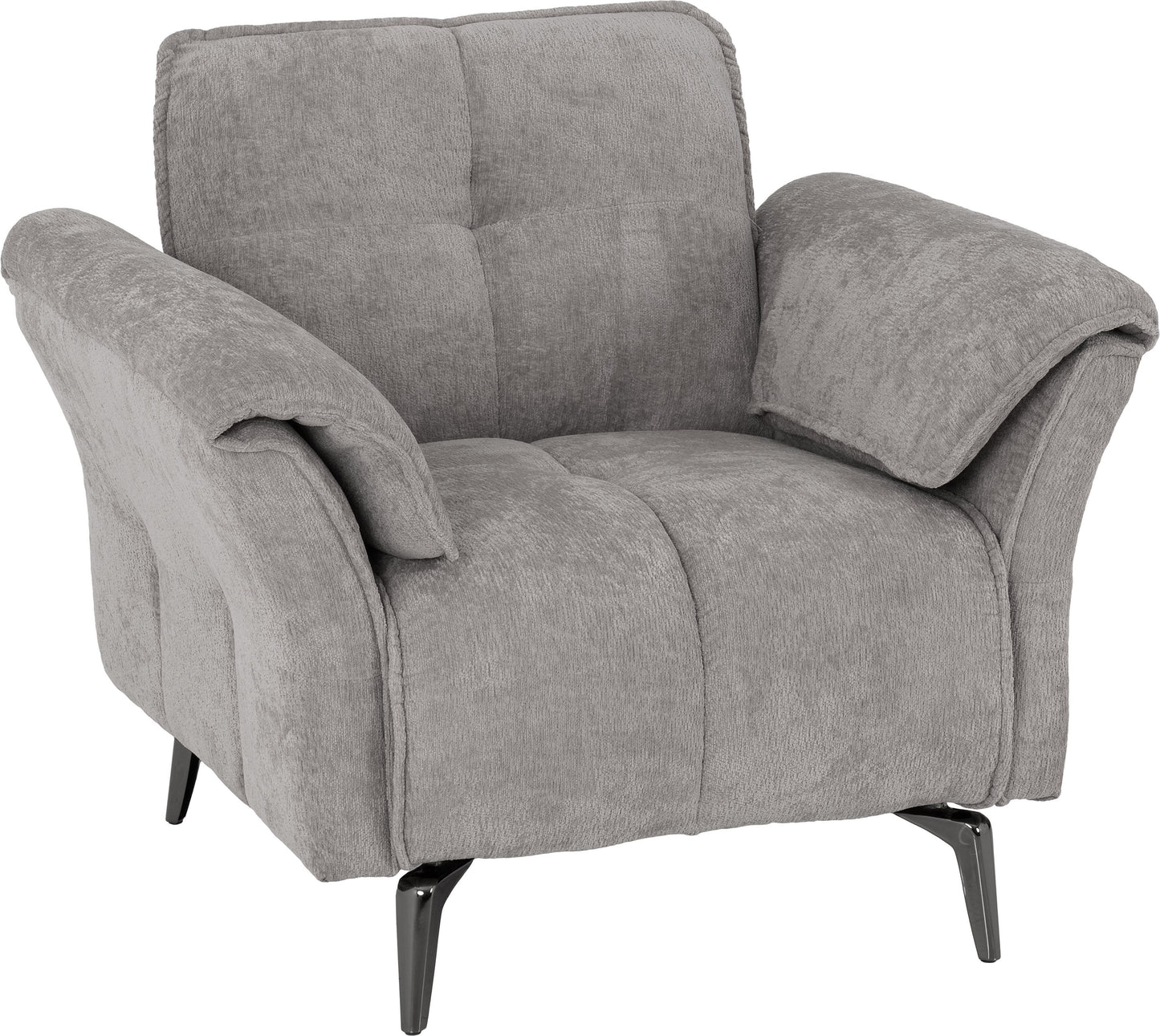 Amalfi 1 Seater Chair - Grey Fabric