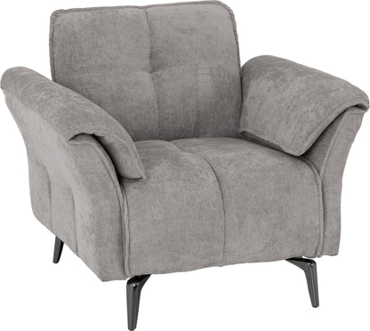 Amalfi 1 Seater Chair - Grey Fabric