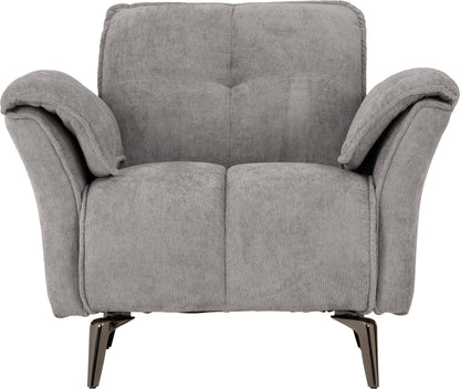 Amalfi 1 Seater Chair - Grey Fabric