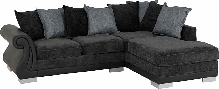 Elsa Right Hand Facing Corner Sofa - Dark Grey